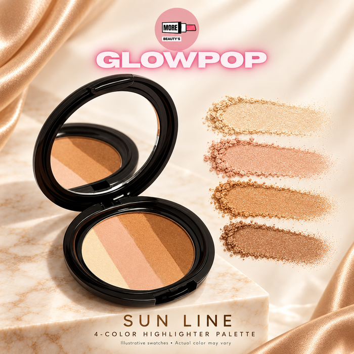 GLOWPOP Sun Line 4-Color Highlighter Palette