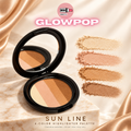 GLOWPOP Sun Line 4-Color Highlighter Palette