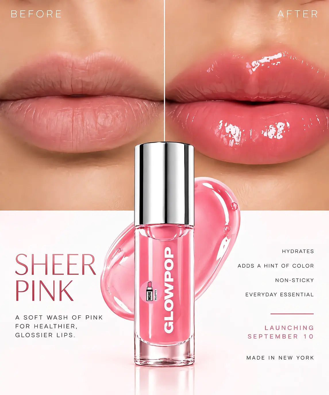GLOWPOP Sheer Pink Lip Oil