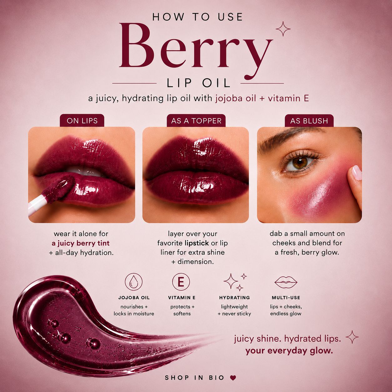 Sheer Berry Lip oil