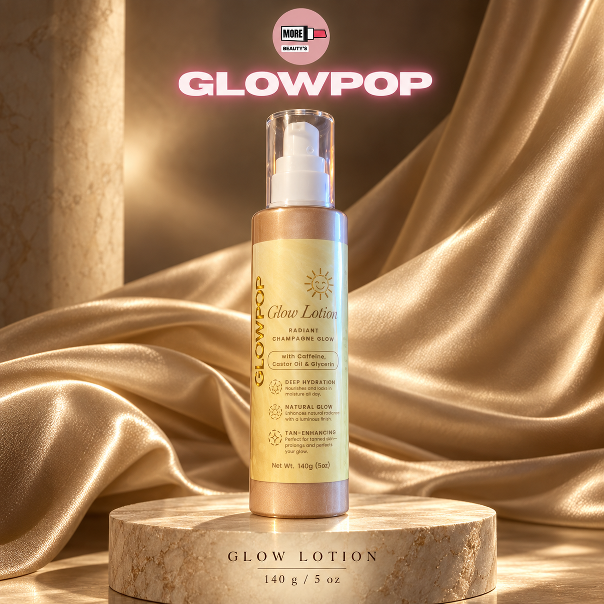 GLOWPOP Glow Lotion – Champagne Body Shimmer