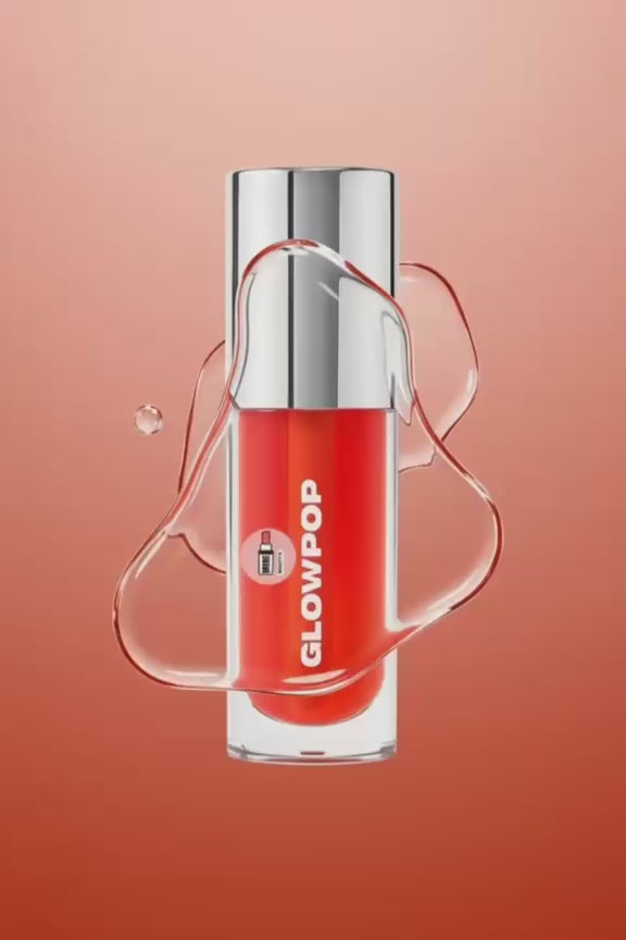 GlowPop Lip Oil – Sheer Red 0.16 oz